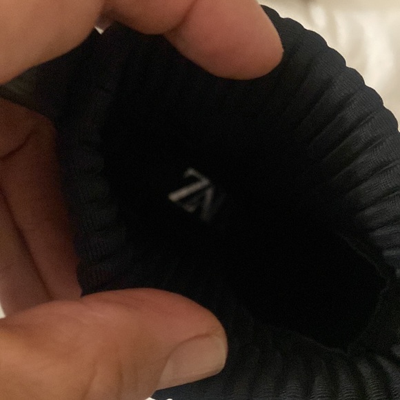 Zara Heeled Track Sole Sock Boots Black Sz 9 - Picture 6 of 7